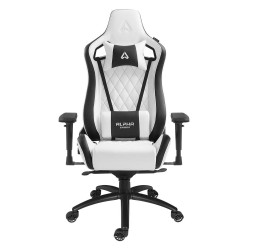 CADEIRA GAMER POLARIS RACING EDITION CILINDRO DE GÁS, DESCANSO DE BRAÇO 4D, ATÉ 150KG, PRETO E BRANCO - ALPHA GAMER