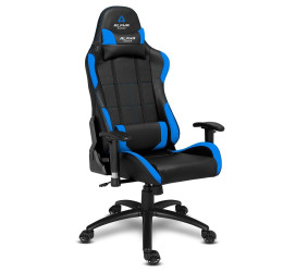 CADEIRA GAMER VEGA, CILINDRO DE GÁS, ALMOFADAS, RECLINÁVEL, ATÉ 150KG, PRETO E AZUL - ALPHA GAMER